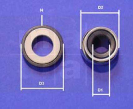 Gleitringdichtung für Welle D: 12 mm