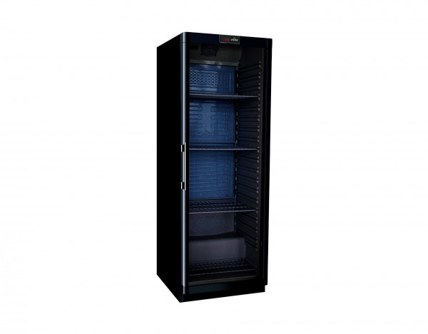 Refrigerator black, with glass door, M-S400RG