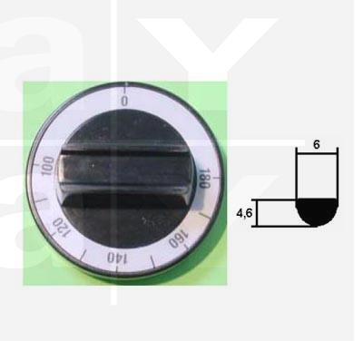 Knebel D: 60 mm, Achse 6x4,6 mm